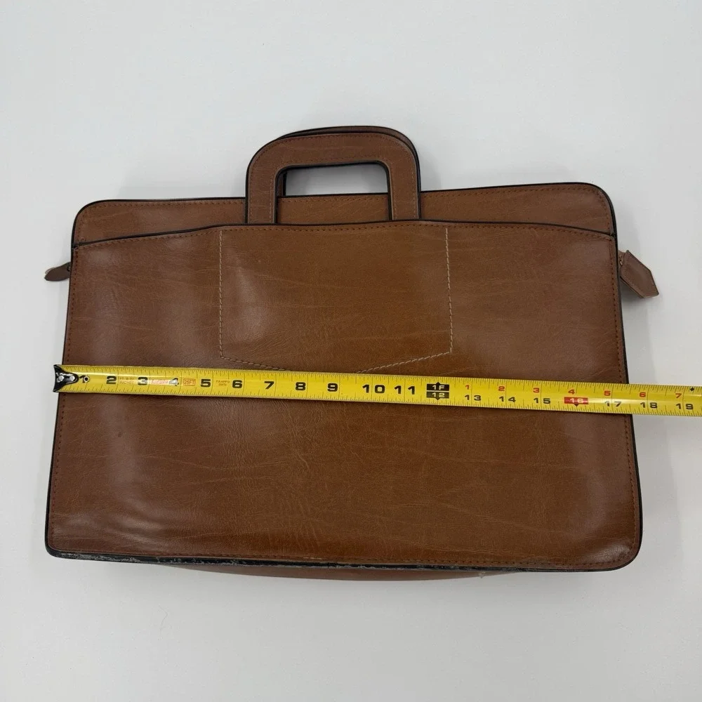 Vintage Pegasue Brown Leather Briefcase Made in USA Document Laptop Bag
